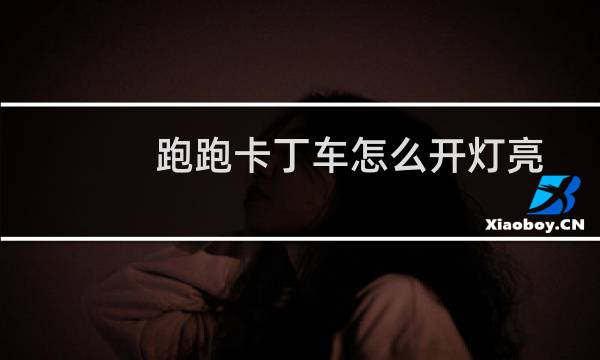 跑跑卡丁车怎么开灯亮