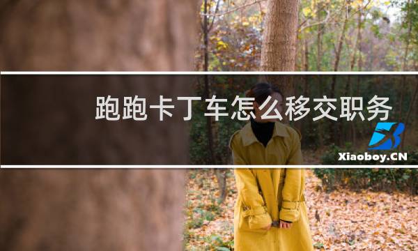跑跑卡丁车怎么移交职务