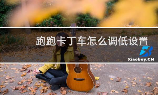 跑跑卡丁车怎么调低设置