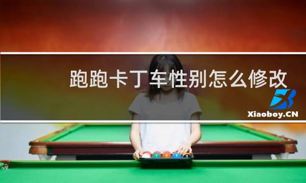 跑跑卡丁车性别怎么修改