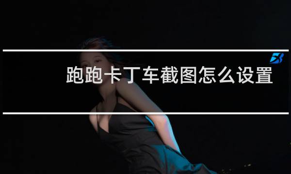 跑跑卡丁车截图怎么设置