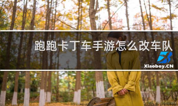 跑跑卡丁车手游怎么改车队