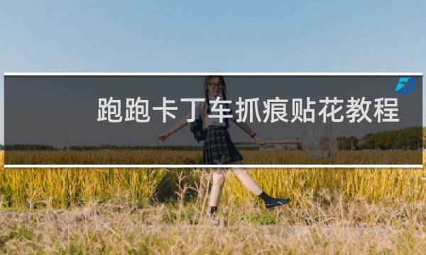 跑跑卡丁车抓痕贴花教程