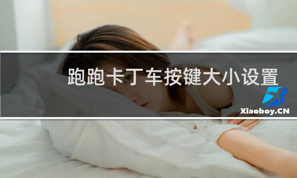 跑跑卡丁车按键大小设置