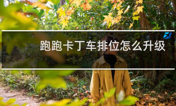 跑跑卡丁车排位怎么升级