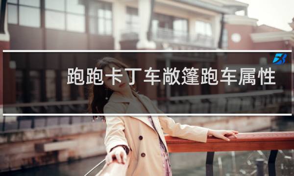 跑跑卡丁车敞篷跑车属性