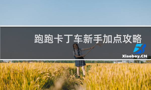 跑跑卡丁车新手加点攻略