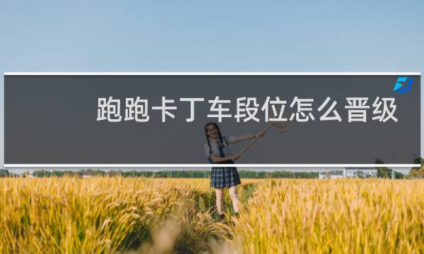 跑跑卡丁车段位怎么晋级