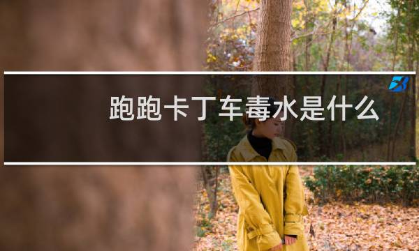 跑跑卡丁车毒水是什么