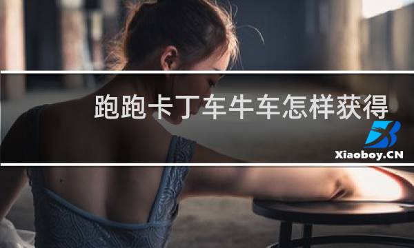 跑跑卡丁车牛车怎样获得