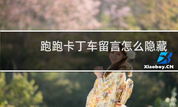 跑跑卡丁车留言怎么隐藏