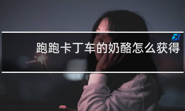 跑跑卡丁车的奶酪怎么获得
