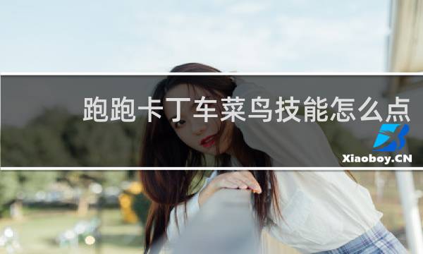 跑跑卡丁车菜鸟技能怎么点
