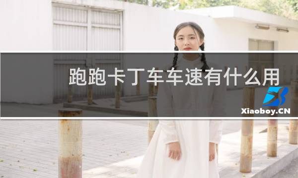 跑跑卡丁车车速有什么用