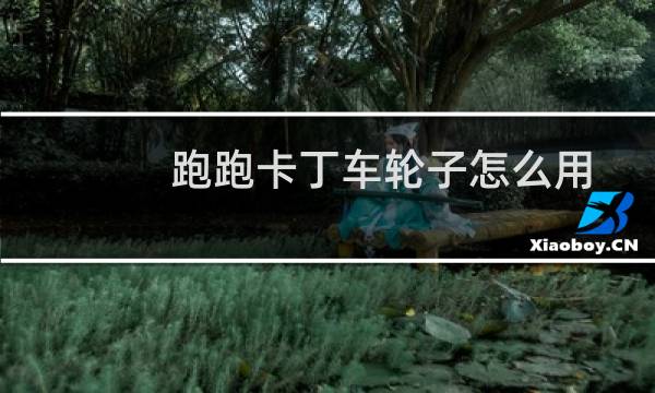 跑跑卡丁车轮子怎么用