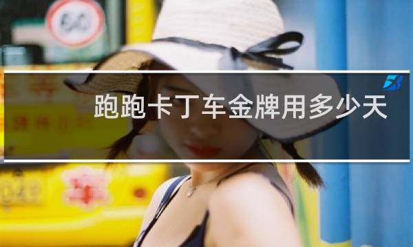 跑跑卡丁车金牌用多少天