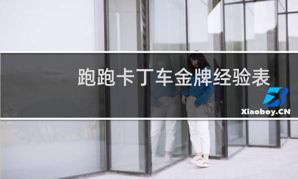 跑跑卡丁车金牌经验表