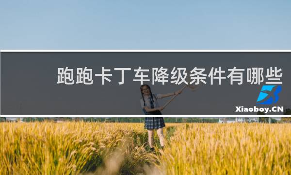 跑跑卡丁车降级条件有哪些
