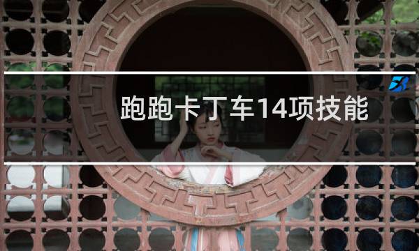 跑跑卡丁车14项技能