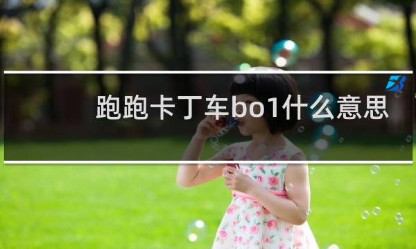 跑跑卡丁车bo1什么意思
