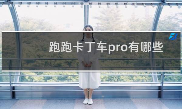 跑跑卡丁车pro有哪些