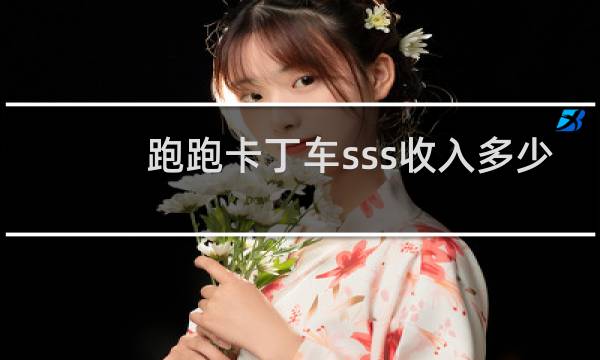 跑跑卡丁车sss收入多少