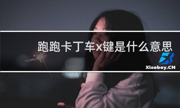跑跑卡丁车x键是什么意思