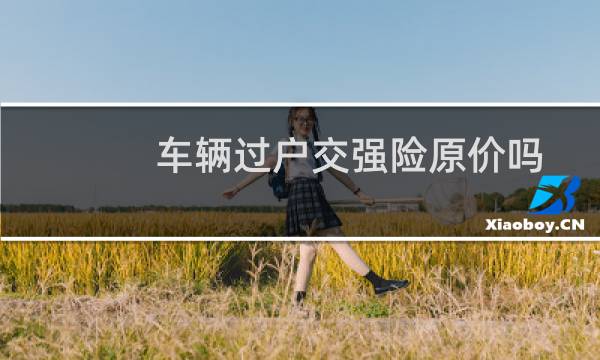 车辆过户交强险原价吗