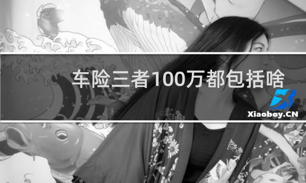 车险三者100万都包括啥