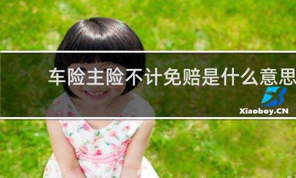 车险主险不计免赔是什么意思