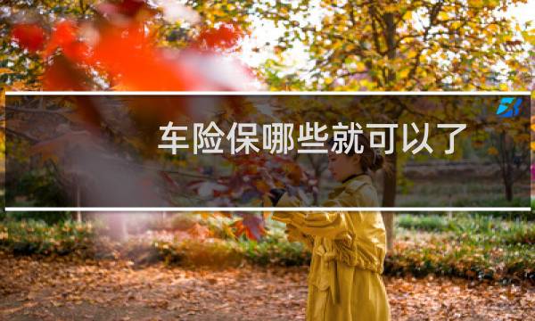 车险保哪些就可以了
