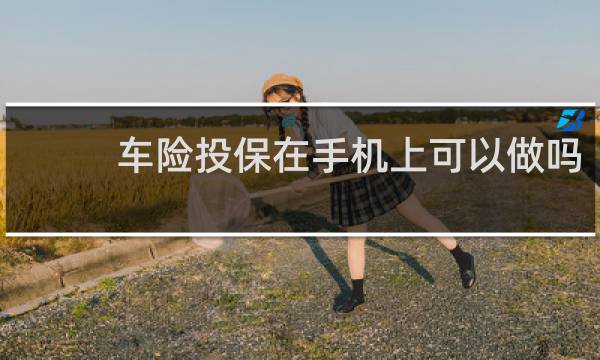 车险投保在手机上可以做吗