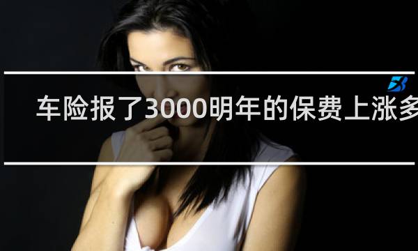 车险报了3000明年的保费上涨多少