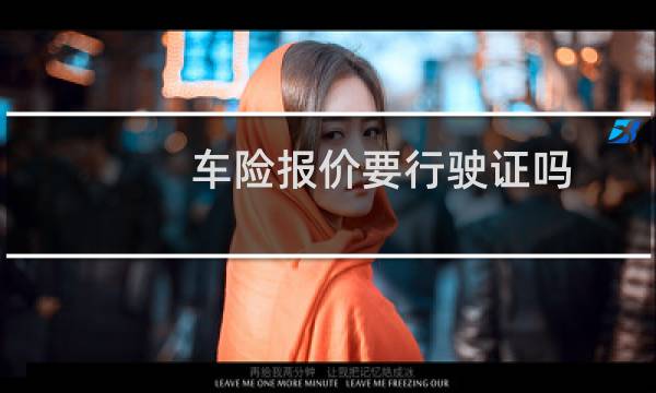 车险报价要行驶证吗