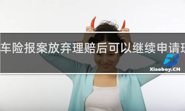 车险报案放弃理赔后可以继续申请理赔吗
