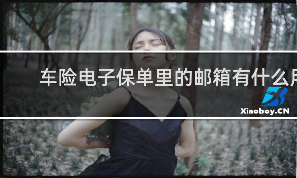 车险电子保单里的邮箱有什么用