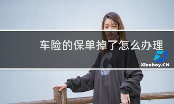 车险的保单掉了怎么办理