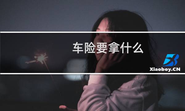 车险要拿什么