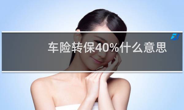 车险转保40%什么意思