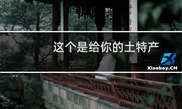 这个是给你的土特产
