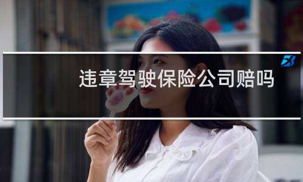 违章驾驶保险公司赔吗