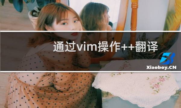 通过vim操作++翻译