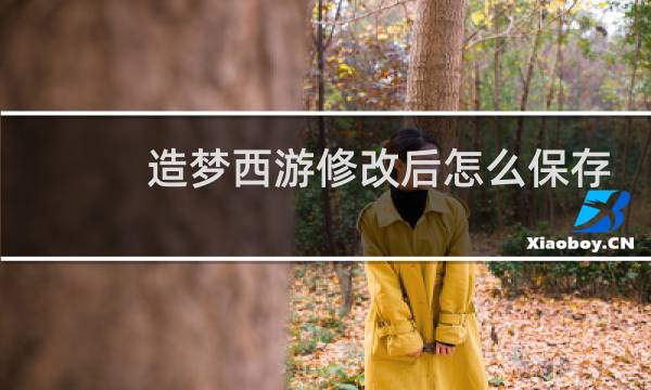 造梦西游修改后怎么保存