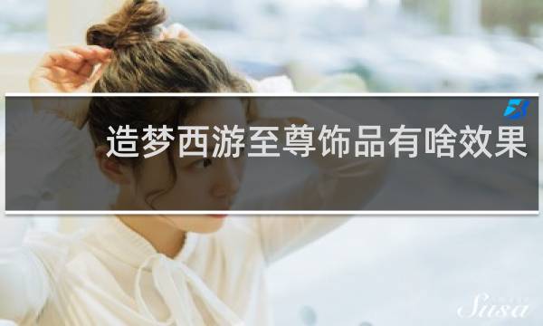 造梦西游至尊饰品有啥效果
