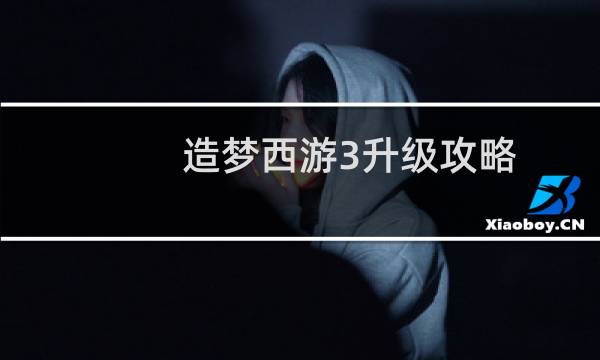 造梦西游3升级攻略