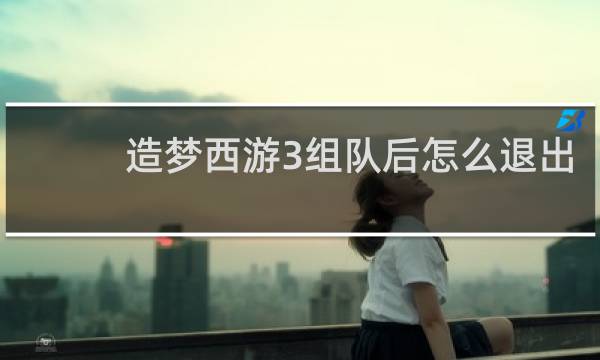 造梦西游3组队后怎么退出