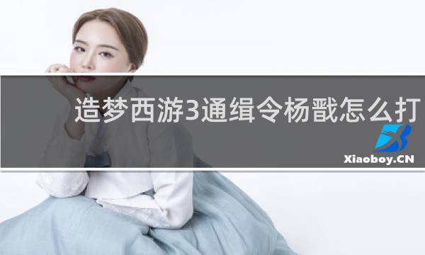 造梦西游3通缉令杨戬怎么打