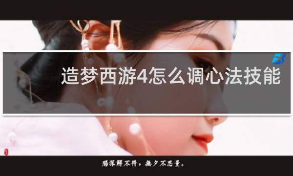 造梦西游4怎么调心法技能