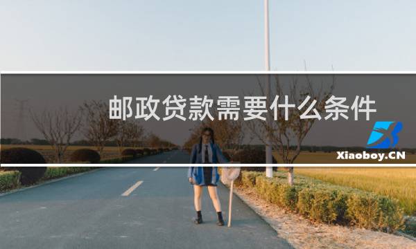 邮政贷款需要什么条件