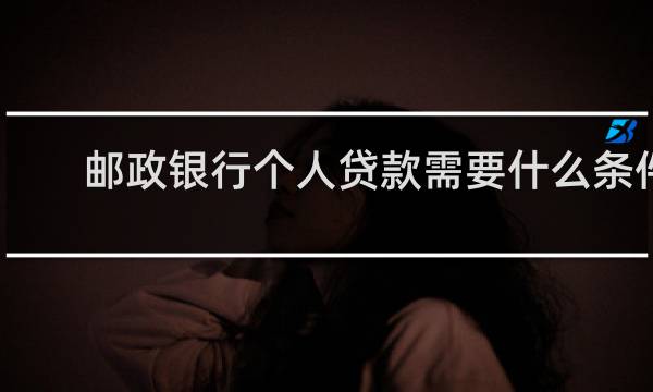 邮政银行个人贷款需要什么条件
